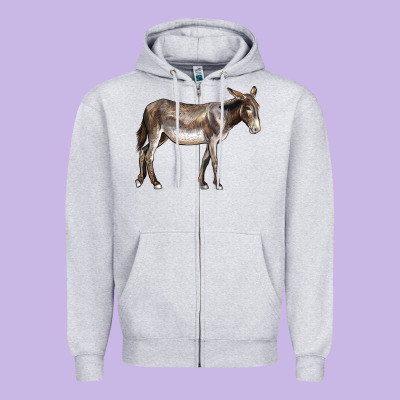 American Mammoth Jackstock Donkey Zipper Hoodie Designed By Lillyallendesigns