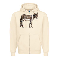 Sandshell american mammoth jackstock donkey Zipper Hoodie - LillyAllenDesigns