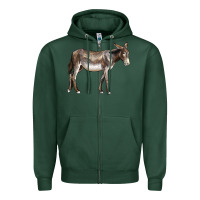 Sports Green american mammoth jackstock donkey Zipper Hoodie - LillyAllenDesigns