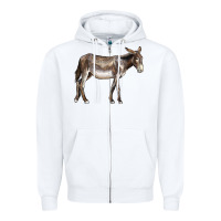 White american mammoth jackstock donkey Zipper Hoodie - LillyAllenDesigns