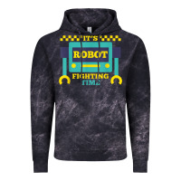 Cloud Black it's robot fighting time funny robotics engineer battle bots Vintage Hoodie - PixelWave