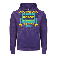 Cloud Purple it's robot fighting time funny robotics engineer battle bots Vintage Hoodie - PixelWave
