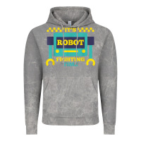 Cloud Rock it's robot fighting time funny robotics engineer battle bots Vintage Hoodie - PixelWave