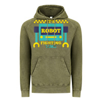 Vintage Olive it's robot fighting time funny robotics engineer battle bots Vintage Hoodie - PixelWave