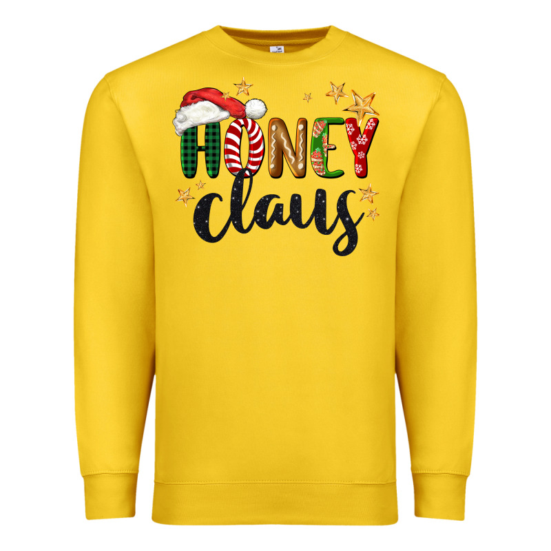 Honey Claus Christmas Premium Sweatshirt by BarkalooDesign | Teevron