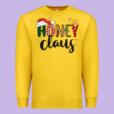 Honey Claus Christmas Premium Sweatshirt Designed By Barkaloodesign