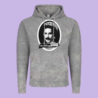 God Save The Quen King Music Vintage Hoodie Designed By Pixelwave