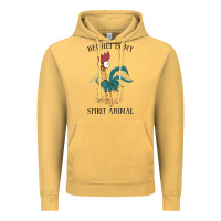 Vintage Mustard Moana Hei Hei Is My Spirit Animal Portrait Vintage Hoodie - PixelWave