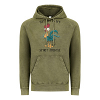 Vintage Olive Moana Hei Hei Is My Spirit Animal Portrait Vintage Hoodie - PixelWave