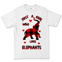 White Just a girl who loves Elephants - Elephant Premium Tee - Bettercallsaul