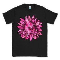 Black Breast Cancer Sunflower Classic Tee - texasbilliewilder