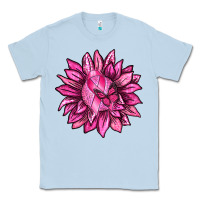 Dusty Blue Breast Cancer Sunflower Classic Tee - texasbilliewilder