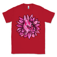Red Breast Cancer Sunflower Classic Tee - texasbilliewilder