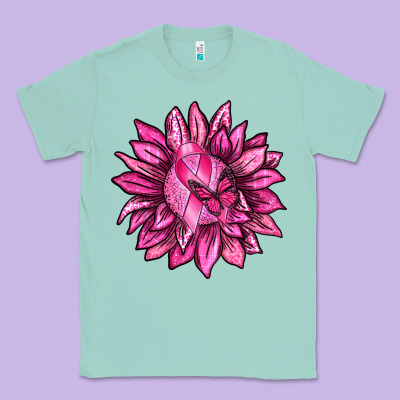 Breast Cancer Sunflower Classic Tee Designed By Texasbilliewilder