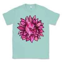 Seafoam Breast Cancer Sunflower Classic Tee - texasbilliewilder