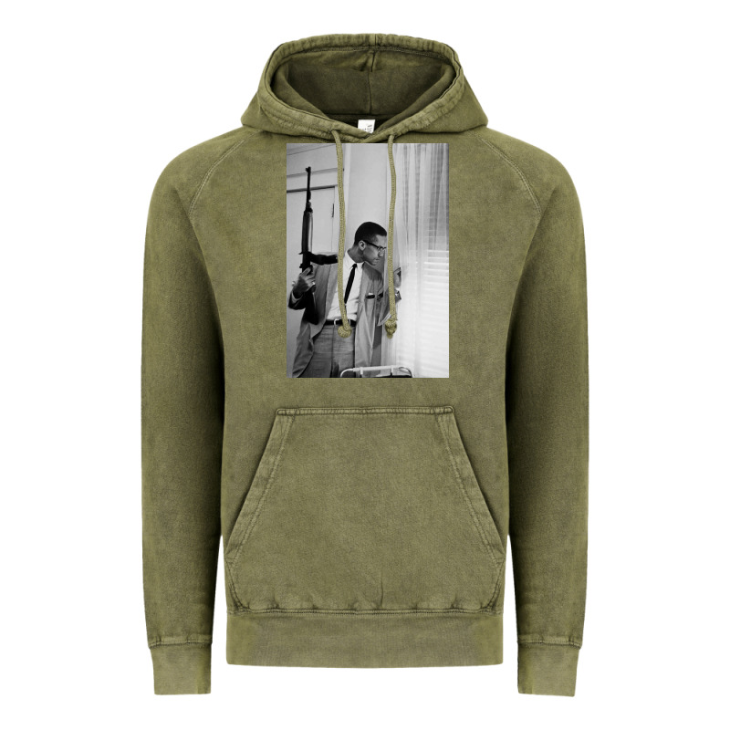 Malcolm X Vintage Hoodie by Craftify | Teevron