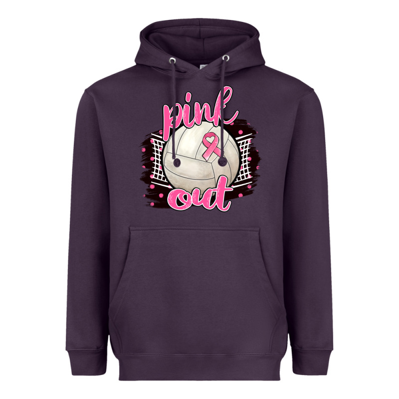 Pink Out Volleyball Heavyweight Hoodie by BarkalooDesign | Teevron