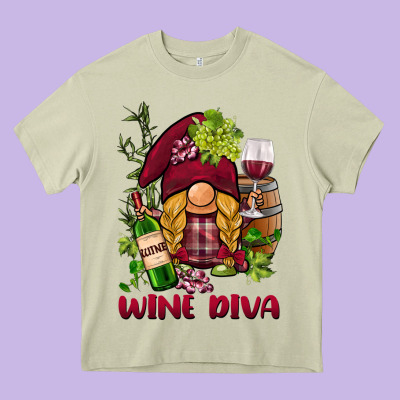 Vine Diva  Gnome Heavy Core Tee Designed By Barkaloodesign