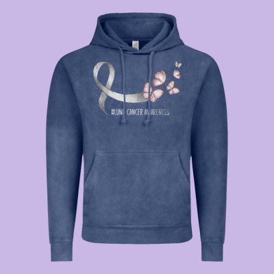 Pretty White Ribbon Support Lung Cancer Awareness T Shirt Vintage Hoodie Designed By Craftify