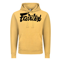 Vintage Mustard Fairtex Combat Sport Style Black Vintage Hoodie - Craftify