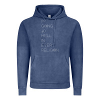Vintage Denim i'm  going to  hell in  every  religion Vintage Hoodie - Craftify