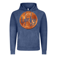 Vintage Denim Cute Good Luck Gift - Lucky Penny Vintage Hoodie - Craftify
