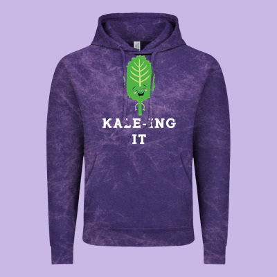 Kaleing It Kale Art For Vegans Vegetarians Vintage Hoodie Designed By Craftify