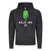 Vintage Black kaleing it kale art for vegans vegetarians Vintage Hoodie - Craftify