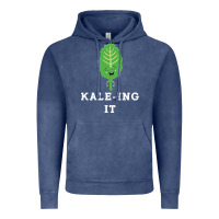 Vintage Denim kaleing it kale art for vegans vegetarians Vintage Hoodie - Craftify
