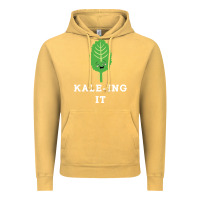 Vintage Mustard kaleing it kale art for vegans vegetarians Vintage Hoodie - Craftify