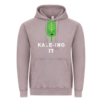 Vintage Zinc kaleing it kale art for vegans vegetarians Vintage Hoodie - Craftify