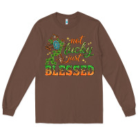 Chestnut Not lucky just Blessed with Cross St. Patricks day Long Sleeve Tee - HowdyJamesFarm