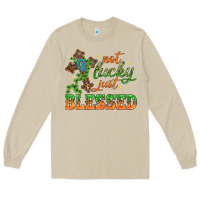 Mushroom Not lucky just Blessed with Cross St. Patricks day Long Sleeve Tee - HowdyJamesFarm
