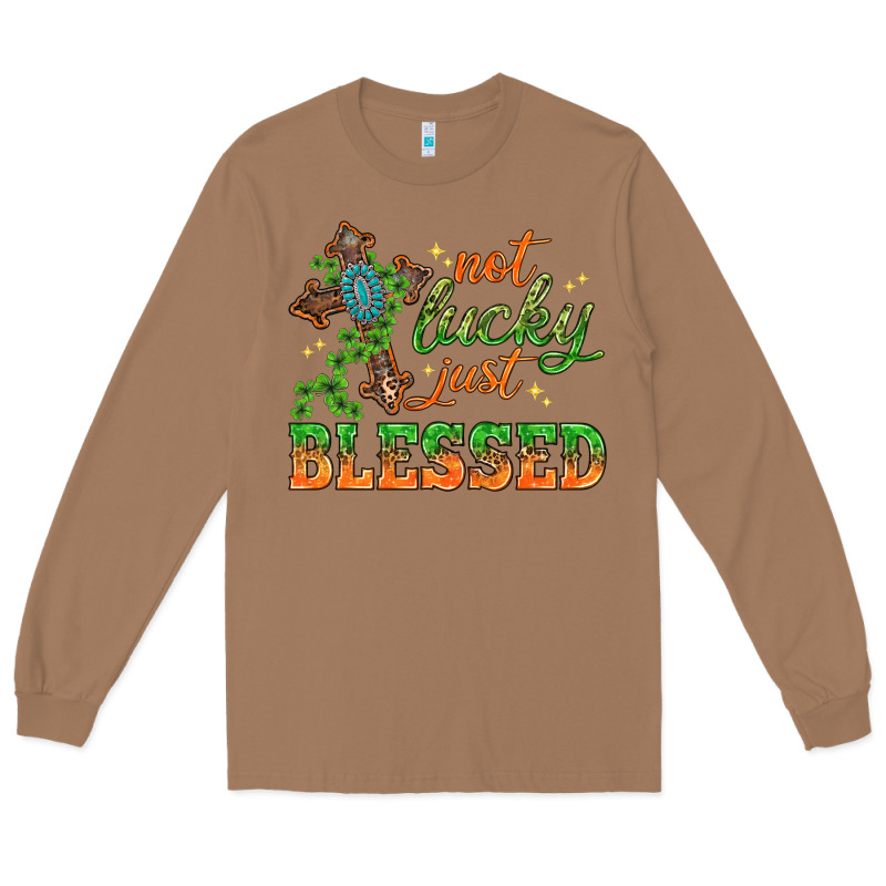 Not Lucky Just Blessed With Cross St. Patricks Day Long Sleeve Tee by HowdyJamesFarm | Teevron