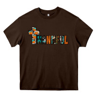 Chocolate Brown thankful Heavy Core Tee - JahusDesignShop