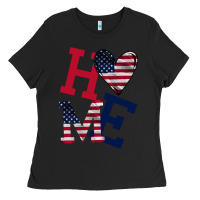 Black American Flag Home Ladies Tee - Bettercallsaul