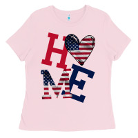 Bubblegum Pink American Flag Home Ladies Tee - Bettercallsaul