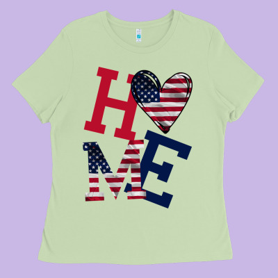 American Flag Home Ladies Tee Designed By Bettercallsaul