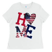 White American Flag Home Ladies Tee - Bettercallsaul