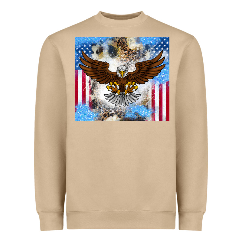 America Eagle Heavyweight Sweatshirt by CowhideDigitalArt | Teevron