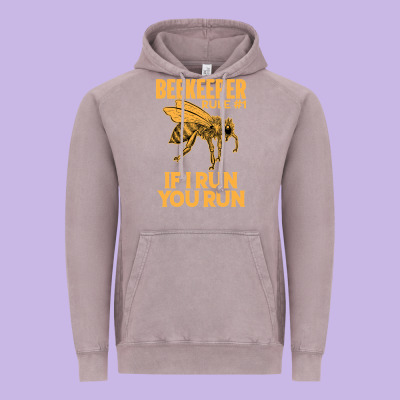 Bee Beekeeper If I Run You Run Bumble Bee Humour 449 Hive Beekeeping Vintage Hoodie Designed By Craftify