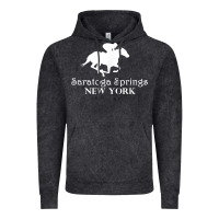 Vintage Black Saratoga Springs New York Horse Racing Jockey Vintage Hoodie - Craftify