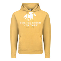 Vintage Mustard Saratoga Springs New York Horse Racing Jockey Vintage Hoodie - Craftify