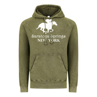 Vintage Olive Saratoga Springs New York Horse Racing Jockey Vintage Hoodie - Craftify