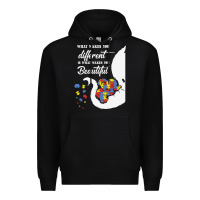 Black Autism Different Makes You Beautiful Premium Hoodie - CowhideDigitalArt