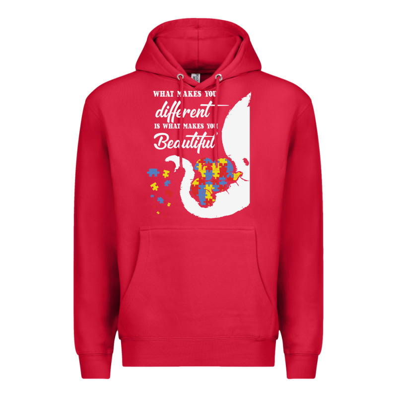 Autism Different Makes You Beautiful Premium Hoodie by CowhideDigitalArt | Teevron