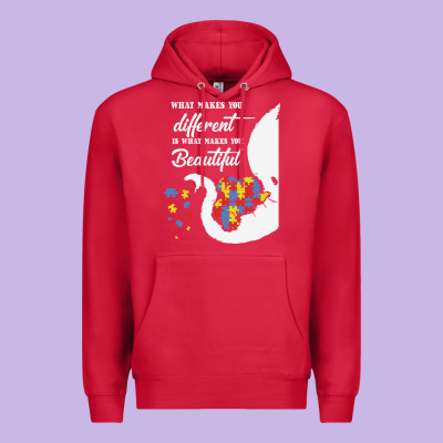 Autism Different Makes You Beautiful Premium Hoodie Designed By Cowhidedigitalart