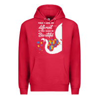 Cardinal Autism Different Makes You Beautiful Premium Hoodie - CowhideDigitalArt