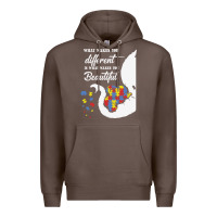 Coffee Autism Different Makes You Beautiful Premium Hoodie - CowhideDigitalArt