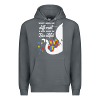 Rock Autism Different Makes You Beautiful Premium Hoodie - CowhideDigitalArt